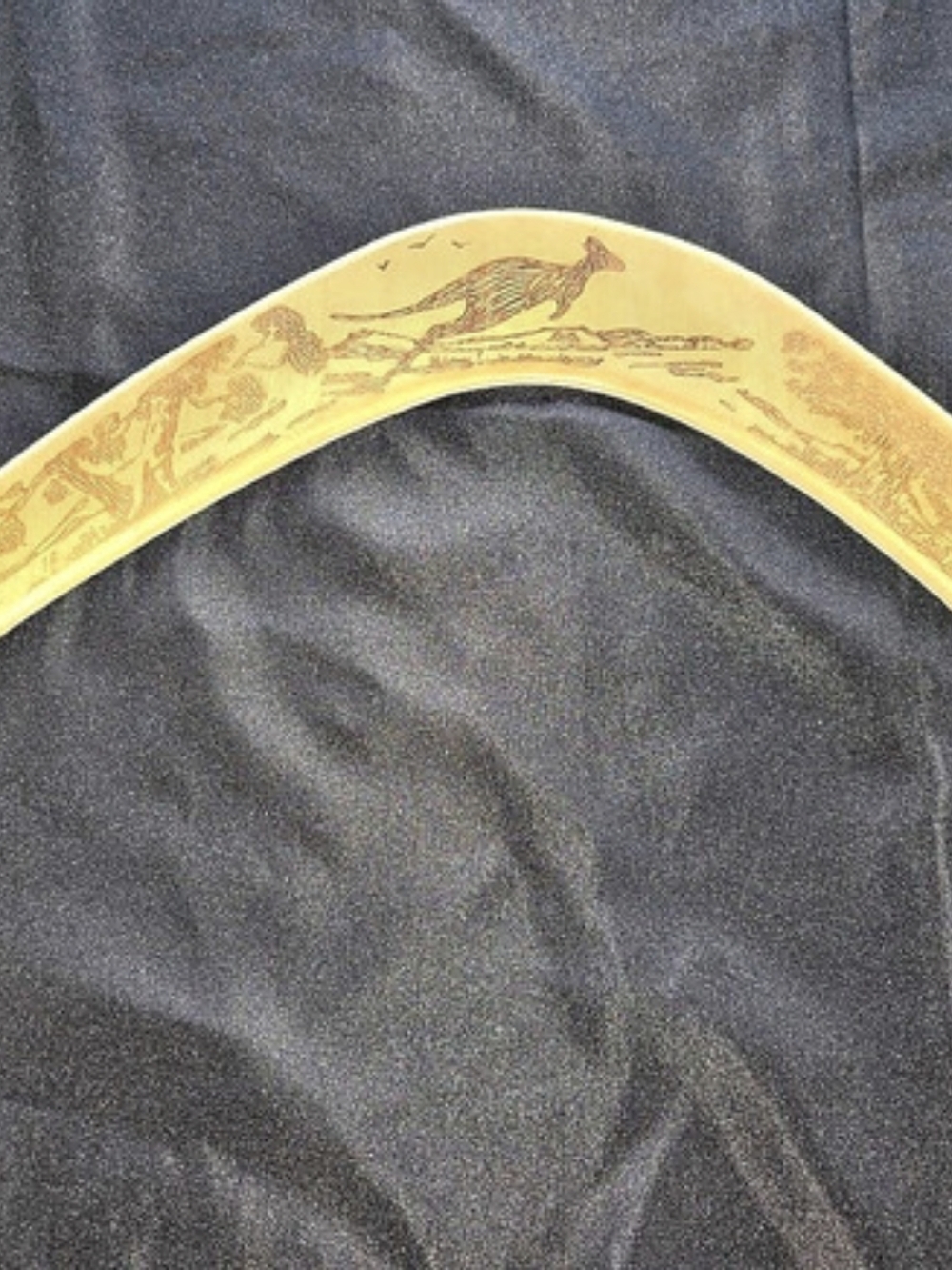 Australian Engraved Wooden Boomerang
